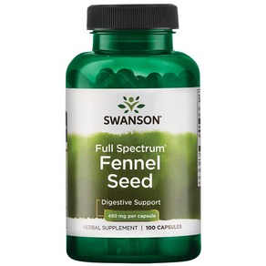 Swanson Fennel 480 Milligams 100 Capsules (3 Pack) Swanson 회향 480밀리그램 100캡슐(3팩), 1개, 100정