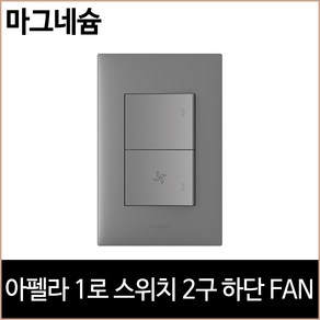 르그랑 아펠라 1로 스위치 2구 하단 팬 마그네슘, 1개