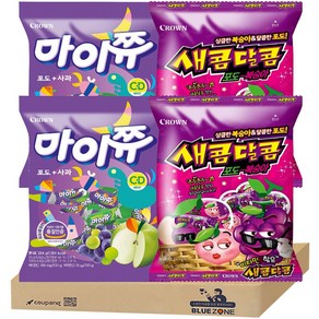 블루존 츄잉캔디 대용량 세트(마이쮸 포도사과284g x 2 + 새콤달콤 포도복숭아 200g x 2)