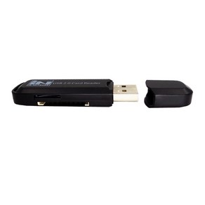 인네트워크 USB 2.0 Mico SD - SD 카드리더기 블랙 [IN-UACARDS(B)] INV114, 1개