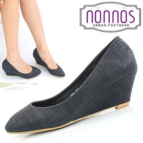 [논노스/nonnos] 크로커다일 웨지 펌프스힐 (E-686-102)