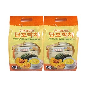 지노 콘프레이크 단호박차 50Tx2개 (100T) 일회용 스틱 전통차, 50개입, 20g, 2개