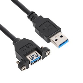 강원전자 넷메이트 NMC-UF320SB AM-AF 연장 USB 케이블 (판넬형 USB3.0 2M 블랙), 1개