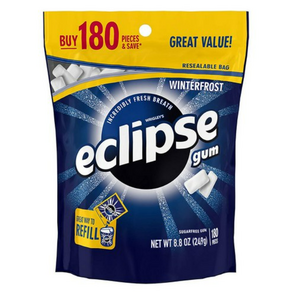 Eclipse ECLIPSE 이클립스 윈터프로스트 무설탕 미국껌 180개 1팩, 1개, 249g