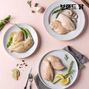 브랜드닭 스팀 닭가슴살 3종 혼합, 100g, 10개