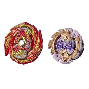 정품++ 베이블레이드 Beyblade 버스트 라이즈 하이퍼스피어 듀얼 팩 Maste Devolos D5 및 Foneus F5-2 오른쪽 스핀 배틀링 탑 이상, 1개