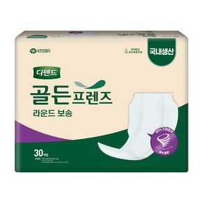 유한킴벌리 남녀공용 디펜드 속 기저귀 라운드형 성인기저귀/패드 대형, 30개입, 6개