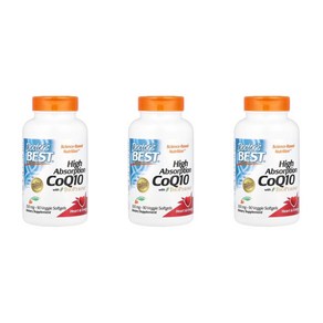 닥터스베스트 하이 앱솔션 CoQ10 300mg 베지 소프트젤 비건, 90정, 3개