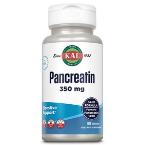 KAL Panceatin 350mg Digestive Enzymes fo Women KAL 판크레아틴 350mg 여성 및 남성용 소화 효소 소화 건강 지원을 위한 췌장, 1개, 500정