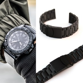 루미녹스 메탈밴드 23mm 호환 시계스트랩 LUMINOX 3050 3950 블랙