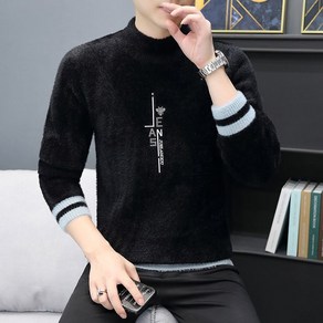 남자 겨울 스웨터 반폴라 니트 긴 소매 추동 니트 스웨터 남자 긴팔 상의 NZ4767