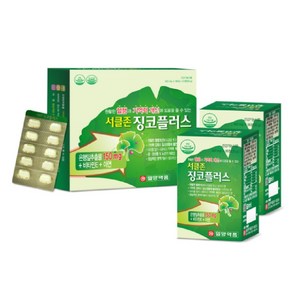 서클존 징코 플러스 500mg x 60정 x 2개 은행잎추출물 비타민E 아연 기억력개선 면역기능