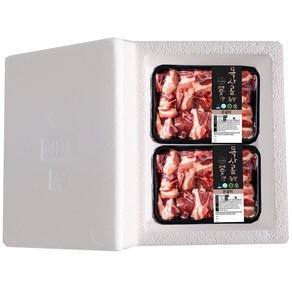 [목사골농장]국내산 한돈 돼지갈비 세트3호 500gx5개 냉동 총2.5kg 부직포가방 포함, 6개