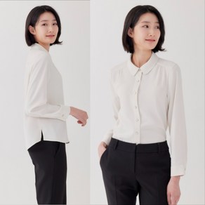 [지센] 여성 솔리드 스몰자수 셔츠형 블라우스 LFWSP201