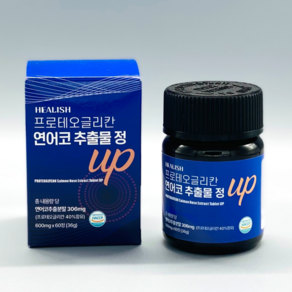 힐리쉬 프로테오글리칸 연어코 추출물 정 UP 600mg 2개월분 프로테오클리칸, 1개, 60정