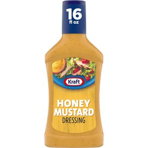 Kaft Salad Dessing Honey Mustad 16oz 크래프트 샐러드 드레싱 허니 머스타드 16온스, 1개, 473ml