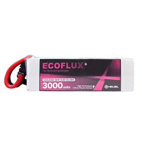 에코플럭스 3000mAh 14.8V 4셀 120C 리튬폴리머 배터리, 1개, 1개입