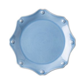 줄리스카 베리&뜨레드 22.5cm 불루 디저트 플레이트 (Bey & Thead Chambay Scalloped Desset/Salad Plate), 1개, 지름 22.5cm