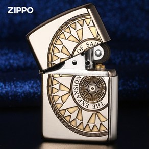 Zippo 대항해시대 서라운드 나침판 은장 메탈 방풍 터보 오일 지포 라이터 D-2134