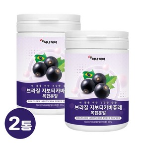 자보티카바 퓨레 복합 분말 브라질 자보디카바 열매 주스 쥬스 타먹는 파우더, 120g, 2개