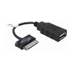 [강원전자] USB-A 2.0 to 30핀 변환케이블 NM-OTG-03GTBK [블랙/0.12m], 1개