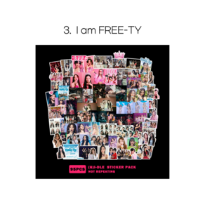 [슈어마켓] 여자아이들 도무송 스티커_비공굿 굿즈, 03. I am FREE-TY