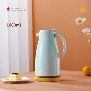 장기 단열 보온병 대용량 유리 내부 누수 방지 물병, 4.Blue 1000ml