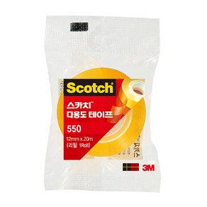 3M 스카치 투명 테이프 리필 550R 12mm 20m 다용도 OPP 테이프, 02_550R 12mm x 30m