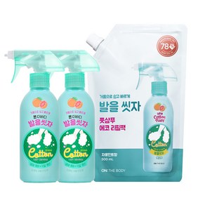 온더바디 코튼풋 발을씻자 풋샴푸 자몽 385ml 2개 + 리필 500ml 1개, 1개입