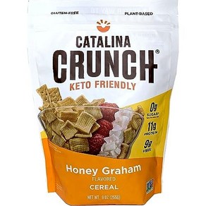 Catalina Cunch Honey Gaham Keto Ceeal (9Oz Bags 카탈리나 크런치 허니 그레이엄 케토 시리얼(9Oz 가방)  저탄수화물 무설탕 무글루, 1개, 255g