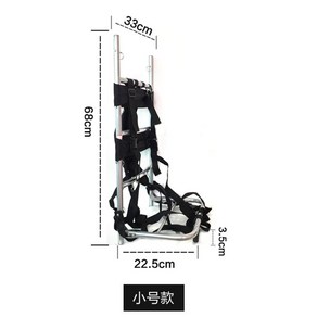 초경량 알루미늄 지게 접이식 캐리어 운반 산악 하이킹, 알루미늄 접이식-스몰, 1개