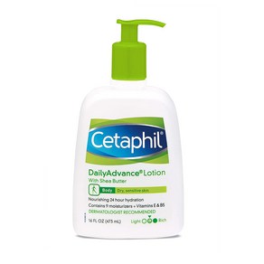 Cetaphil Daily Advance Lotion 세타필 데일리 어드밴스 시어버터 바디로션 16Fl.oz(473ml), 1개, 473ml