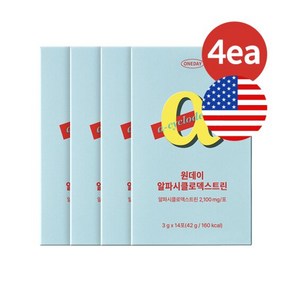 [데이즈온] 원데이 알파시클로덱스트린 알파CD 파인애플맛 4박스, 4개, 42g