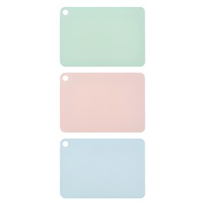 글라스락 베이비 TPU 도마 파스텔 3P 세트, TPU 도마 3P, 1세트, 파우더민트 + 파우더핑크 + 파우더블루