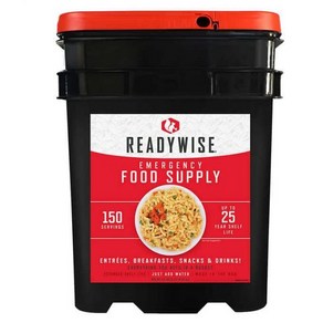 레디와이즈 비상식량 150인분 유통기한 25년 Readywise 150 Seving Emegency Food Bucket, 1개