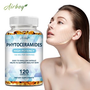 피토세라마이드 700mg 피부 건강을 지원하고 피부가 젊어지도록 도와줍니다, 2개, 60정