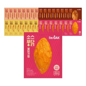 [아임닭] 소스퐁닭 닭가슴살 4종 혼합, 30개, 100g