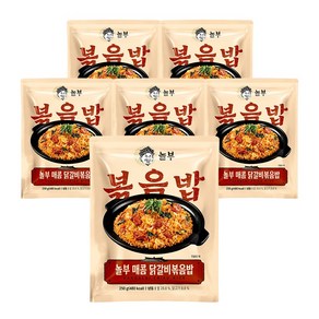 놀부 간편한끼 매콤닭갈비볶음밥, 6개, 250g