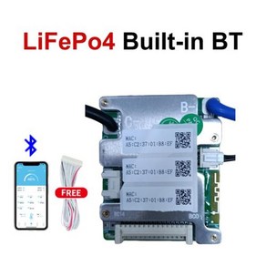 JBD 스마트 BMS 내장 BT 전기 자전거 배터리 Lifepo4 리튬 이온 패시브 밸런스 7S 8S 9S 10S 11S 12S 13S 14S 24V 36V 48V 20A 30A, [02] 14S 30A UART BT, [02] LiFePo4 Built-in BT, 1개