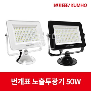 금호전기 번개표 LED 노출투광기 50W, 4738.전구색(노란빛), 번개표LED노출투광기50W(흑색), 1개