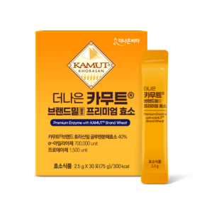 더나은 카무트 브랜드밀 호라산밀 발효 곡물 효소 가루 누룽지맛 2.5g x 30포, 30개