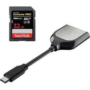 SanDisk 64GB Exteme PRO SDXC UHSII 메모리 카드 C10 U3 V90 8K 4K 풀 HD 비디오 SD SDSDXDK064GGN4IN, Cad + Cad Reade Bundle_32GB, 1개