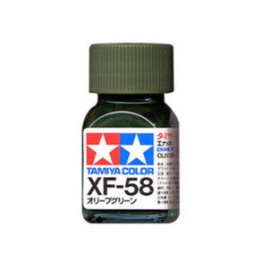 (80358) 타미야 에나멜 도료 XF-58 올리브 그린 무광 10ml, 1개