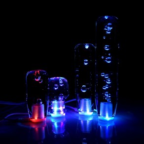 수동기어전용 투명물방울 RGB LED 기어노브-8cm