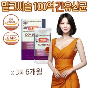 300억투입 100억 생유산균 실리마린 밀크씨슬 프로바이오틱스 유산균 간건강 장건강 식물성캡슐, 60정, 3개