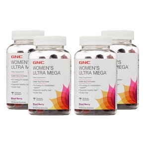 GNC [4개 SET] 여성용 울트라 메가 구미 멀티비타민 120정 (구미) Womens Ulta Mega Gummy Multivitamin 120gummies, 4개