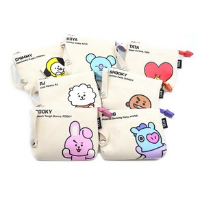 라인프렌즈 LINEFRIENDS BT21 캔버스 슬림파우치