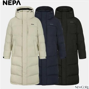 네파_NEPA_공용 23FW 올겨울 최강 한파 대비! 베이직한 디자인의 롱기장 소매단 벨크로 및 이너 커프스를 적용하여 보온성 강화 사이폰 롱다운 자켓