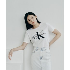 캘빈클라인 진 CALVIN KLEIN JEANS 2color 여 모노그램 로고 반팔 티셔츠 (화이트블랙) J218885