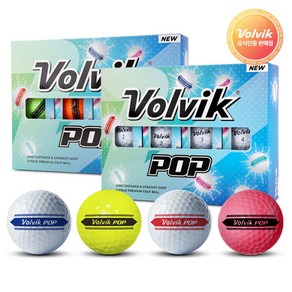 [VOLVIK] 볼빅 뉴 팝 3피스 퍼팅 트랙 골프공 1더즌 (12구), 볼빅 뉴 팝_화이트1더즌, 1개